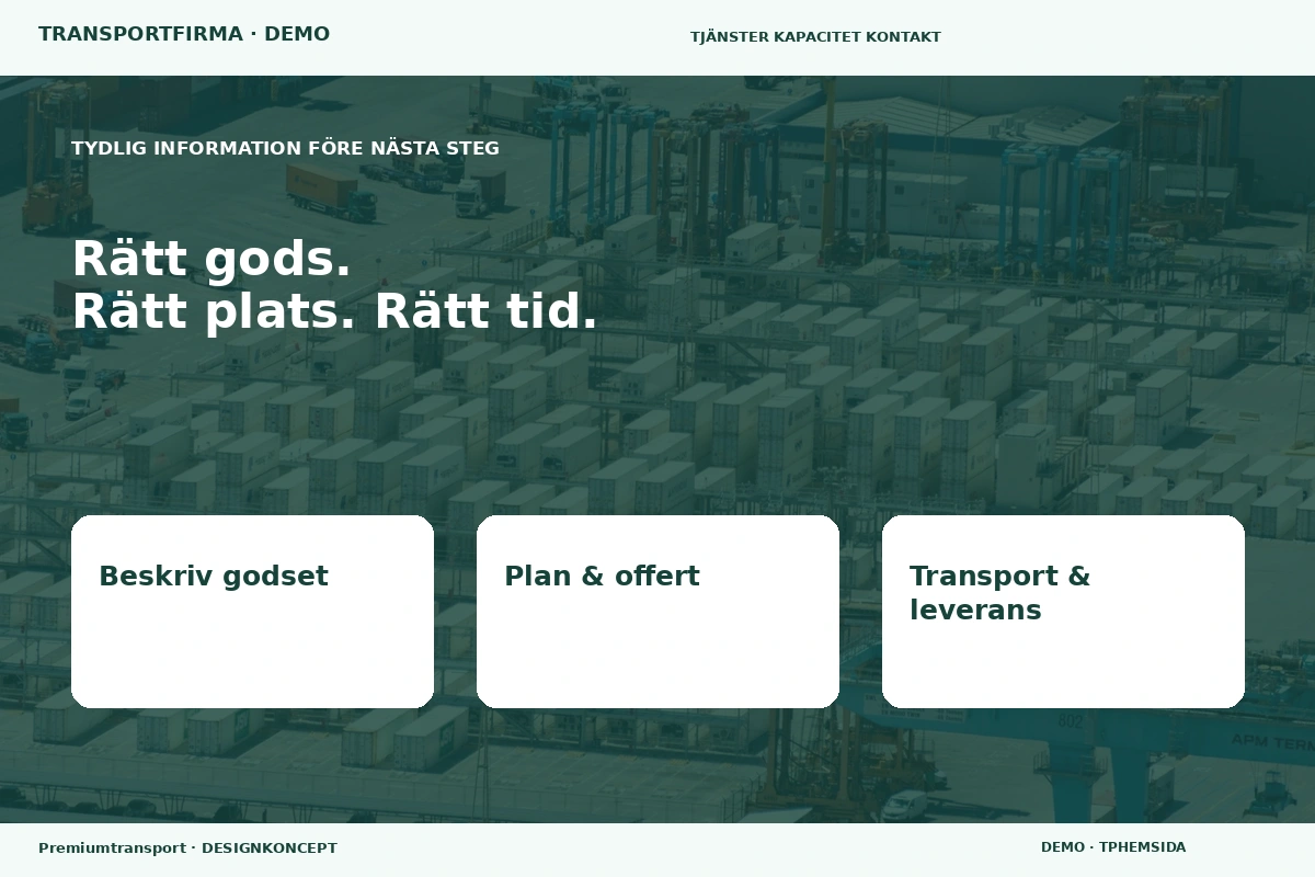 Premiumtransport – Inför ditt val för transportfirma