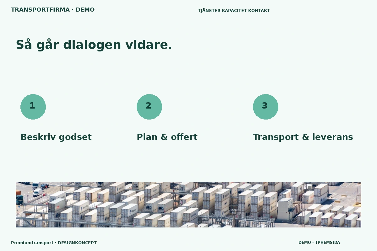 Premiumtransport – Så fungerar dialogen för transportfirma