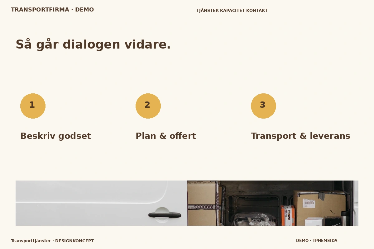 Transporttjänster – Så fungerar dialogen för transportfirma