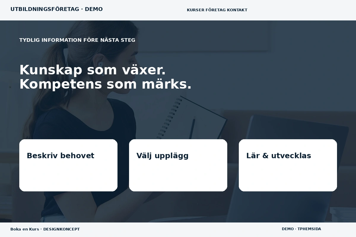 Boka en Kurs – Inför ditt val för utbildningsföretag