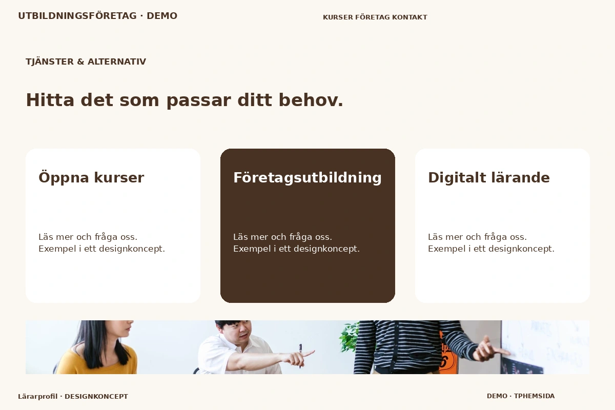Lärarprofil – Tjänster & alternativ för utbildningsföretag
