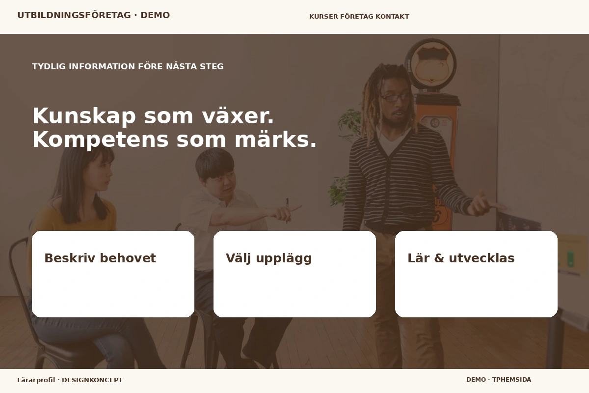 Lärarprofil – Inför ditt val för utbildningsföretag