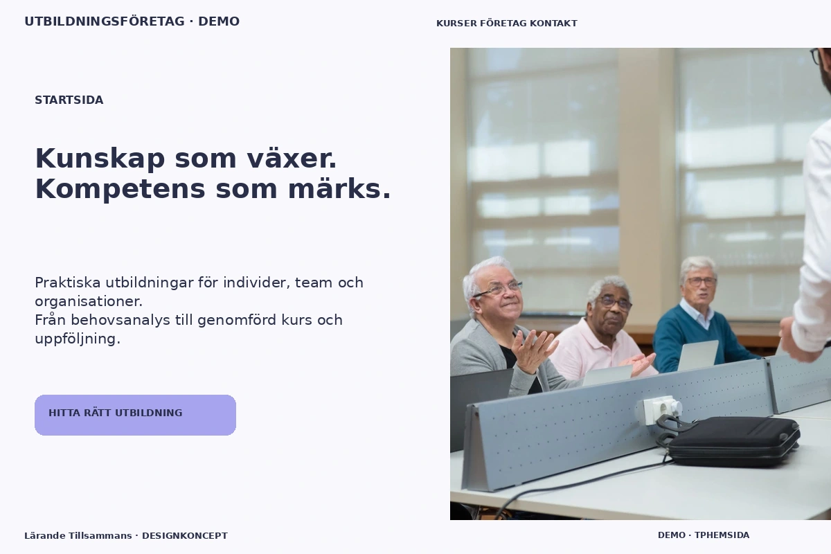 Lärande Tillsammans – Startsida för utbildningsföretag