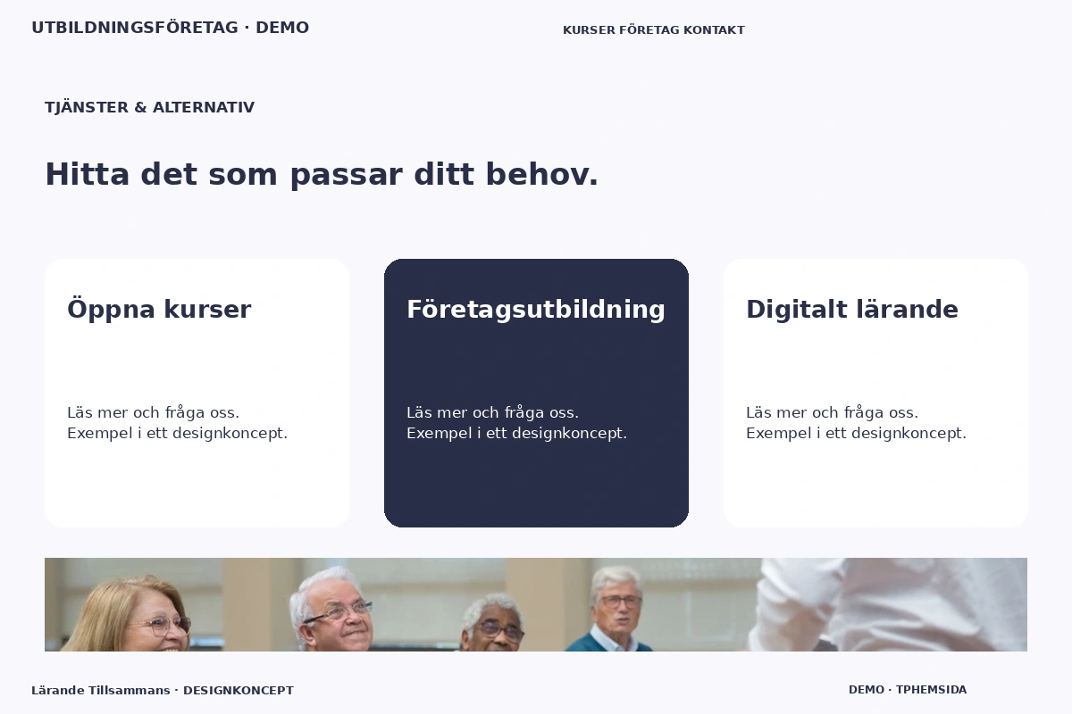 Lärande Tillsammans – Tjänster & alternativ för utbildningsföretag