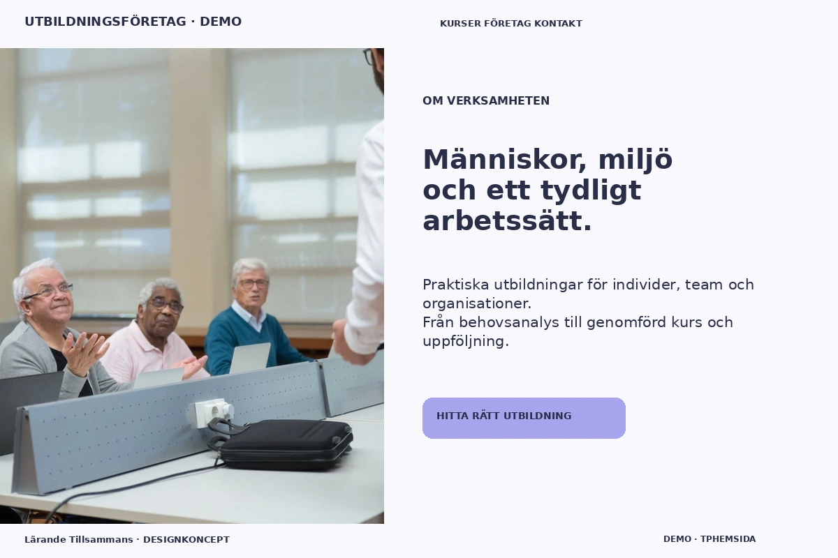 Lärande Tillsammans – Om verksamheten för utbildningsföretag