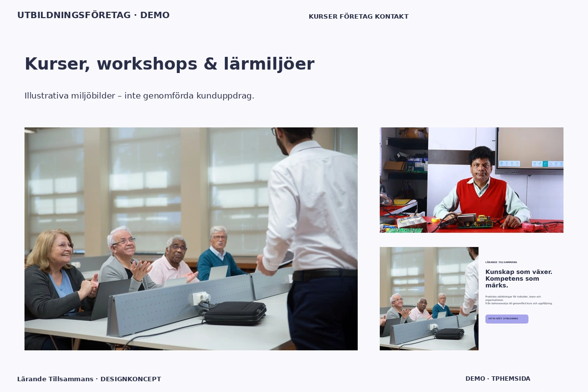 Lärande Tillsammans – Kurser, workshops & lärmiljöer för utbildningsföretag