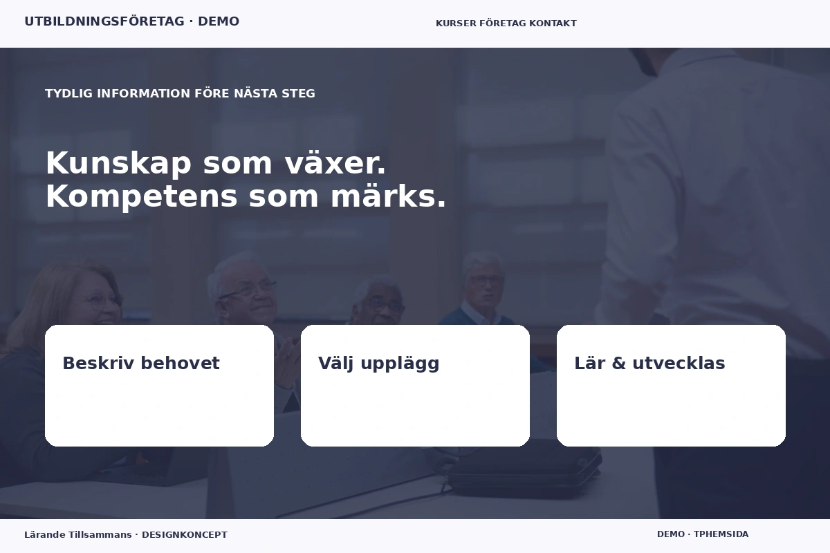 Lärande Tillsammans – Inför ditt val för utbildningsföretag