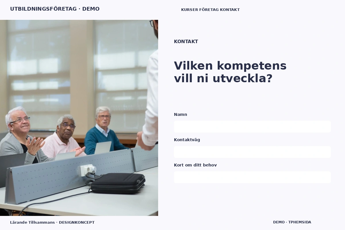 Lärande Tillsammans – Kontakt för utbildningsföretag