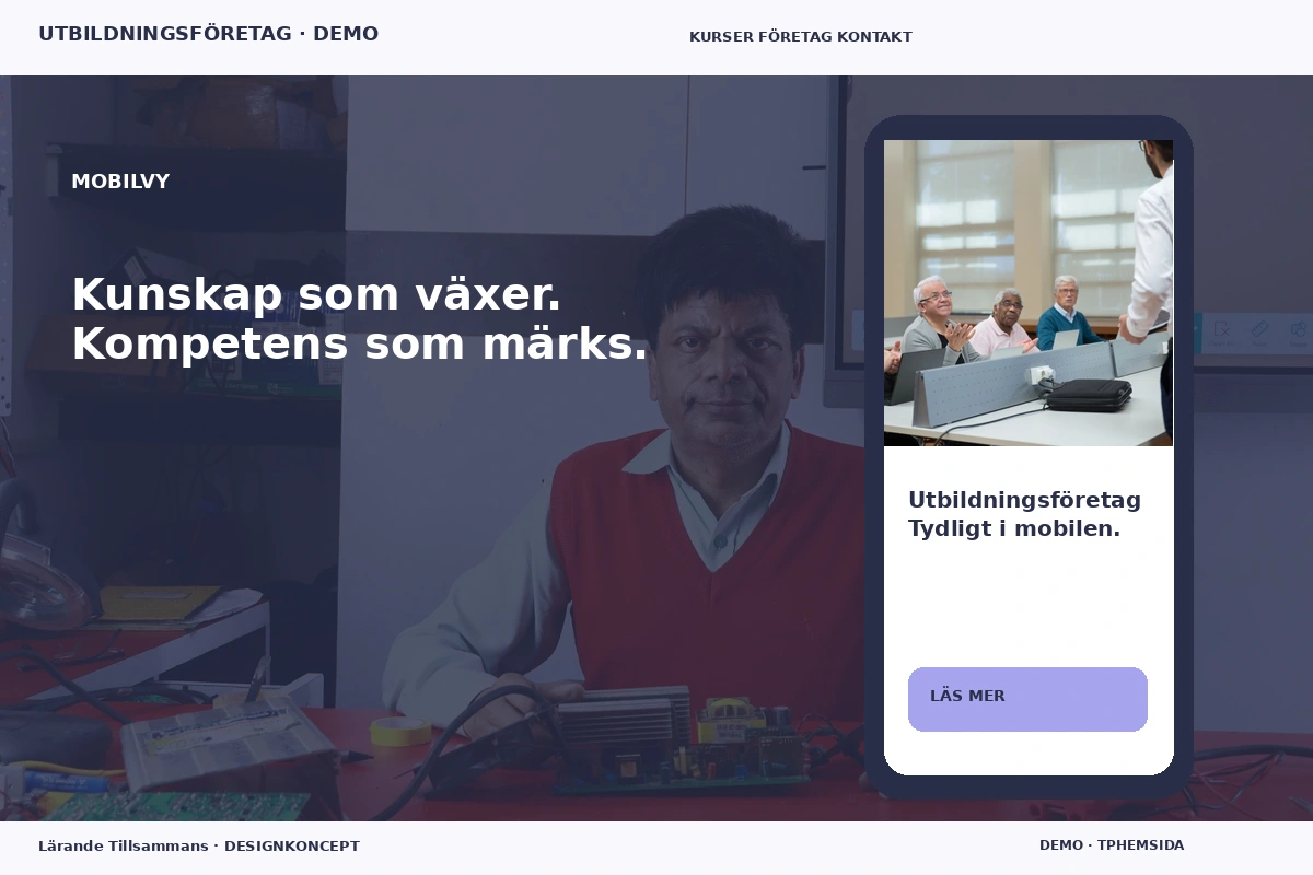 Lärande Tillsammans – Mobilvy för utbildningsföretag