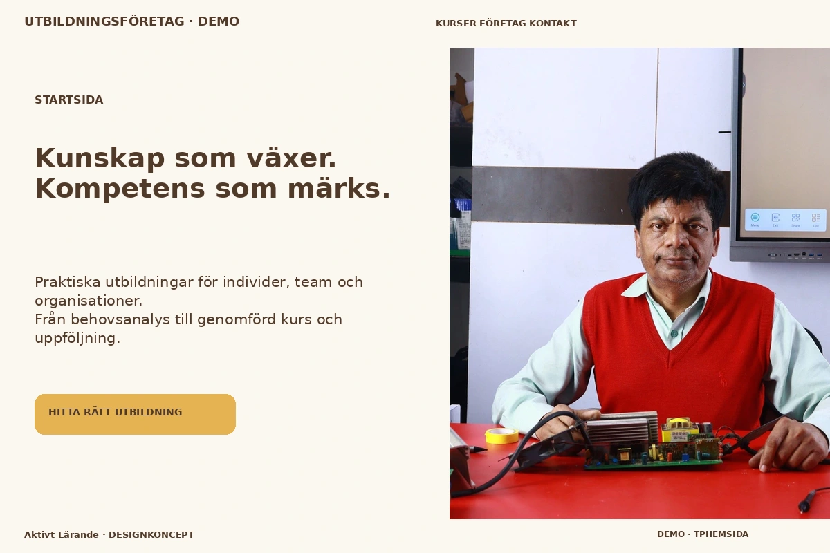 Aktivt Lärande – Startsida för utbildningsföretag
