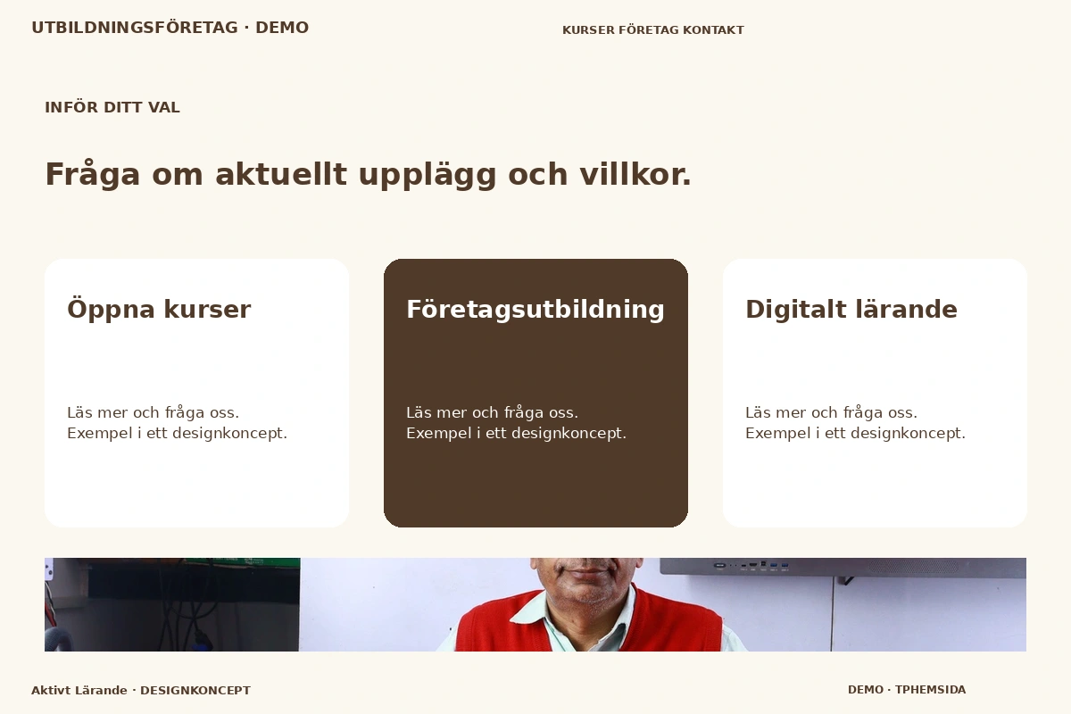 Aktivt Lärande – Alternativ & villkor för utbildningsföretag