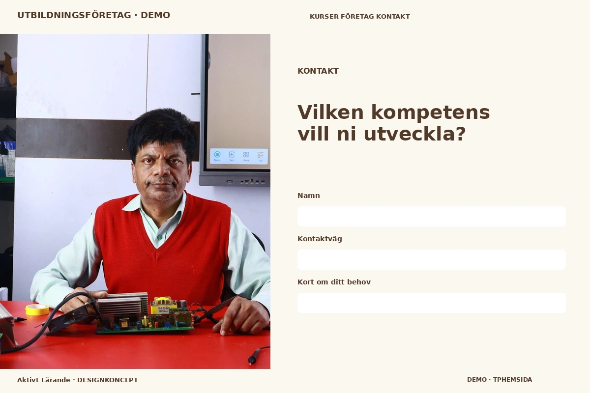 Aktivt Lärande – Kontakt för utbildningsföretag