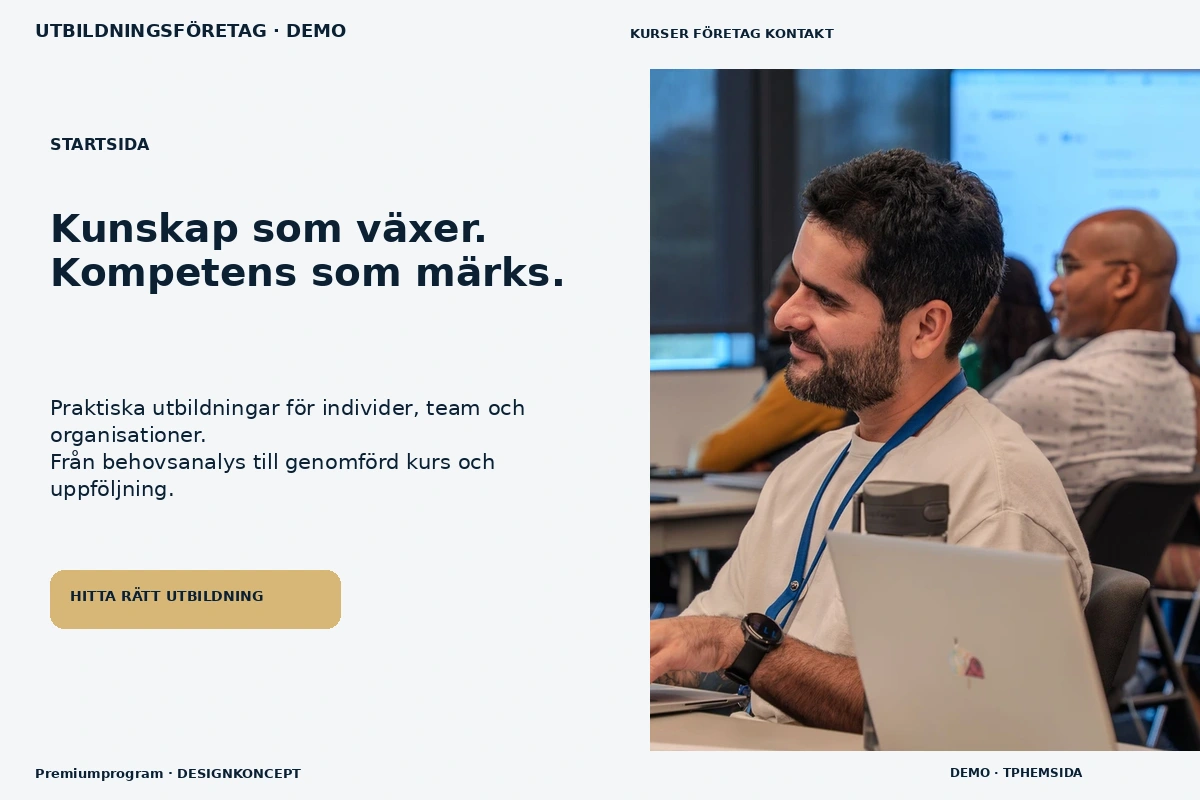 Premiumprogram – Startsida för utbildningsföretag