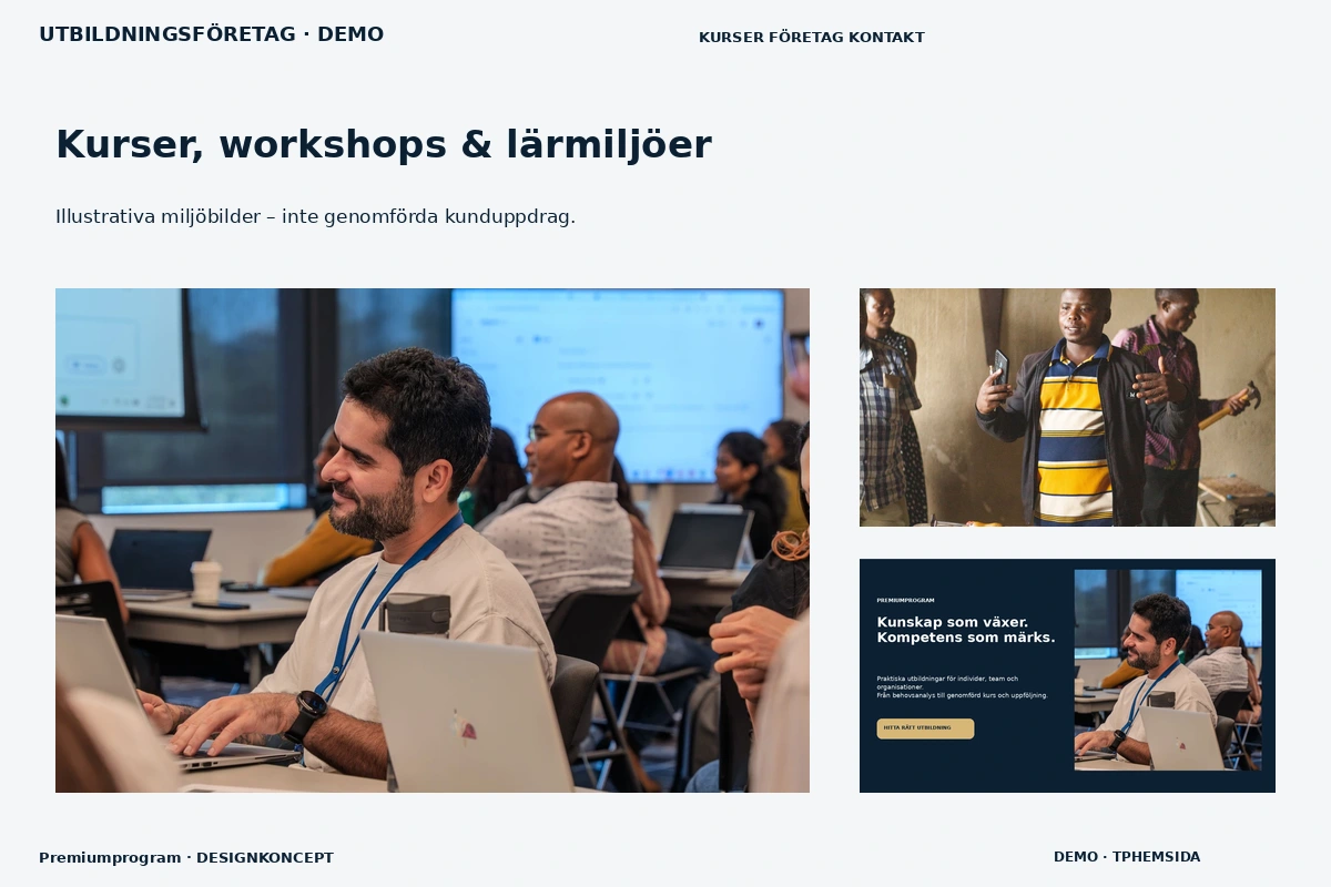 Premiumprogram – Kurser, workshops & lärmiljöer för utbildningsföretag