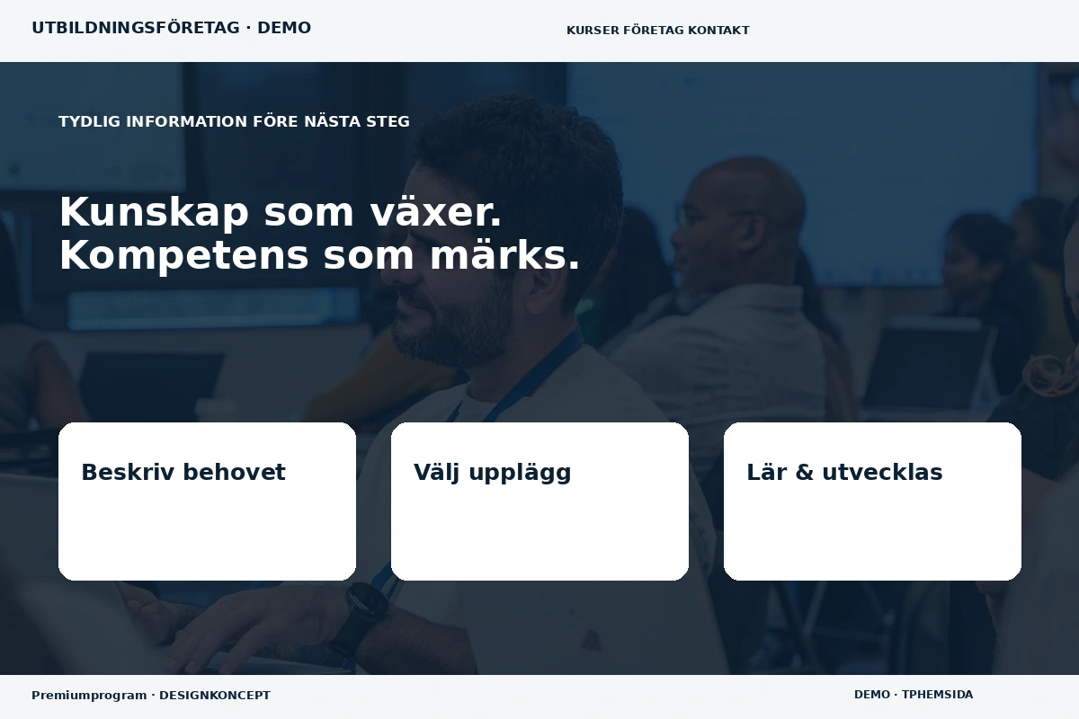 Premiumprogram – Inför ditt val för utbildningsföretag