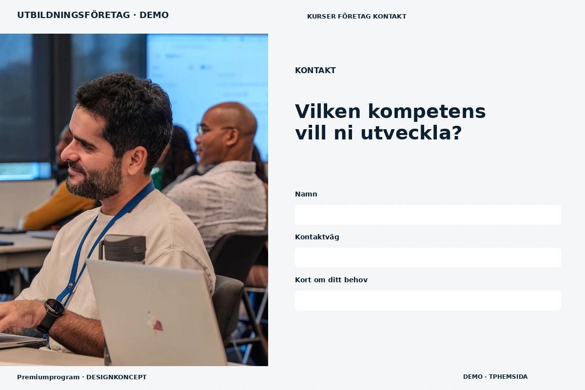 Premiumprogram – Kontakt för utbildningsföretag