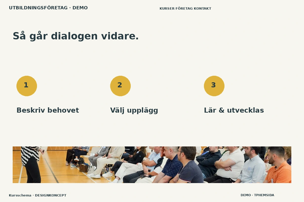 Kursschema – Så fungerar dialogen för utbildningsföretag