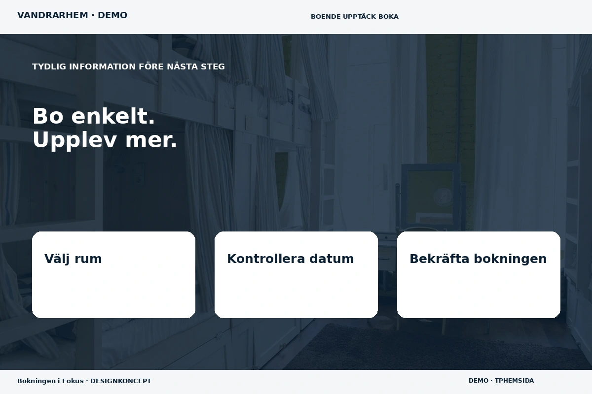 Bokningen i Fokus – Inför ditt val för vandrarhem