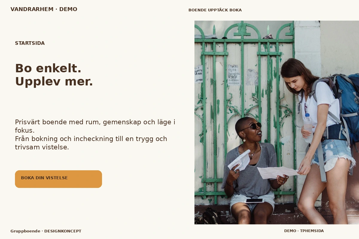 Gruppboende – Startsida för vandrarhem