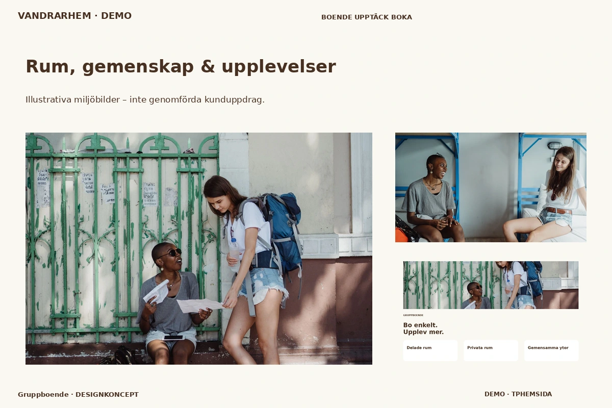 Gruppboende – Rum, gemenskap & upplevelser för vandrarhem
