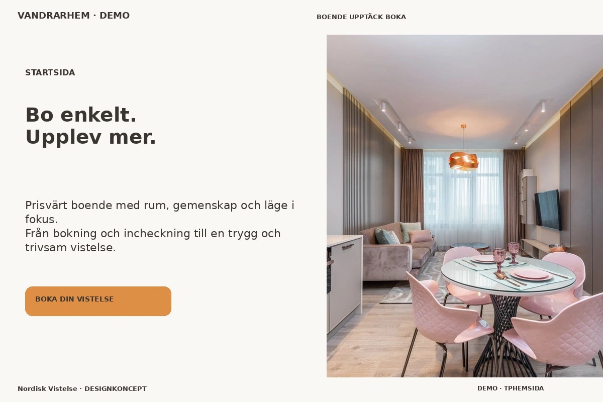 Nordisk Vistelse – Startsida för vandrarhem