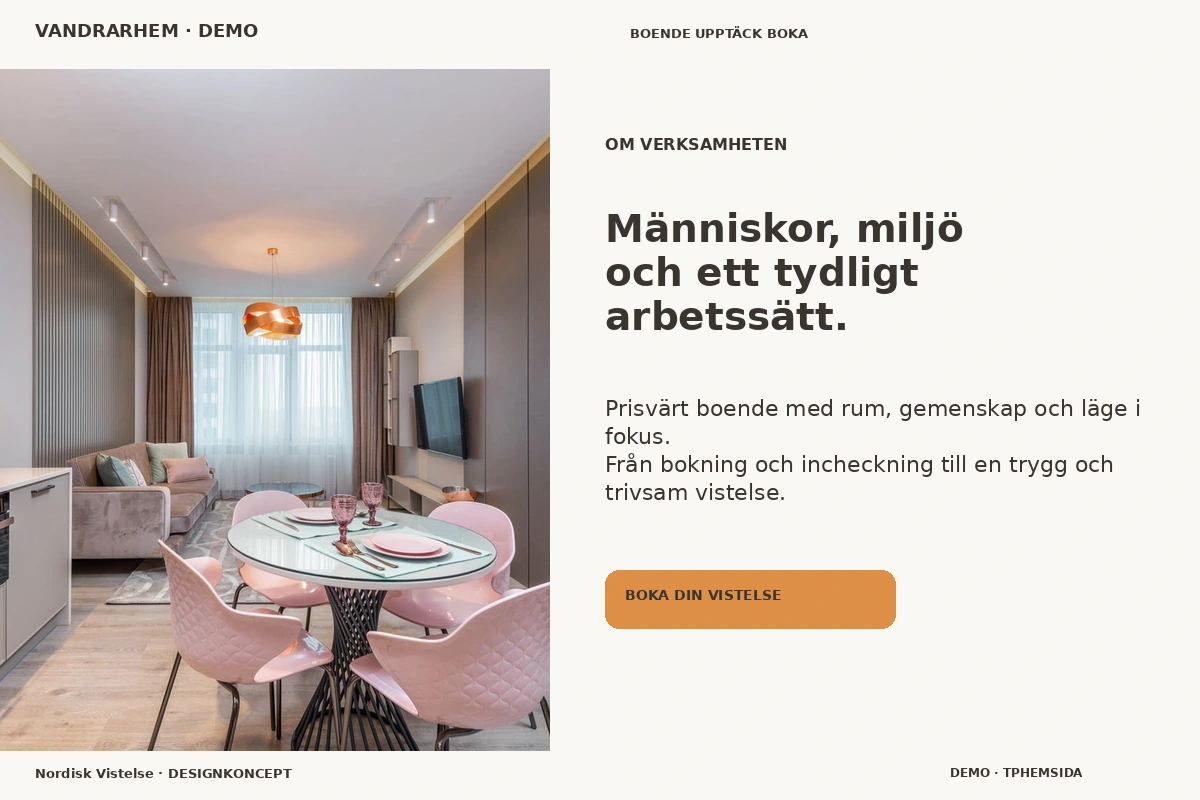 Nordisk Vistelse – Om verksamheten för vandrarhem