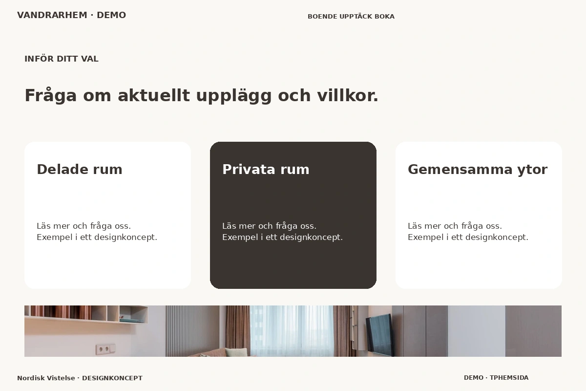Nordisk Vistelse – Alternativ & villkor för vandrarhem