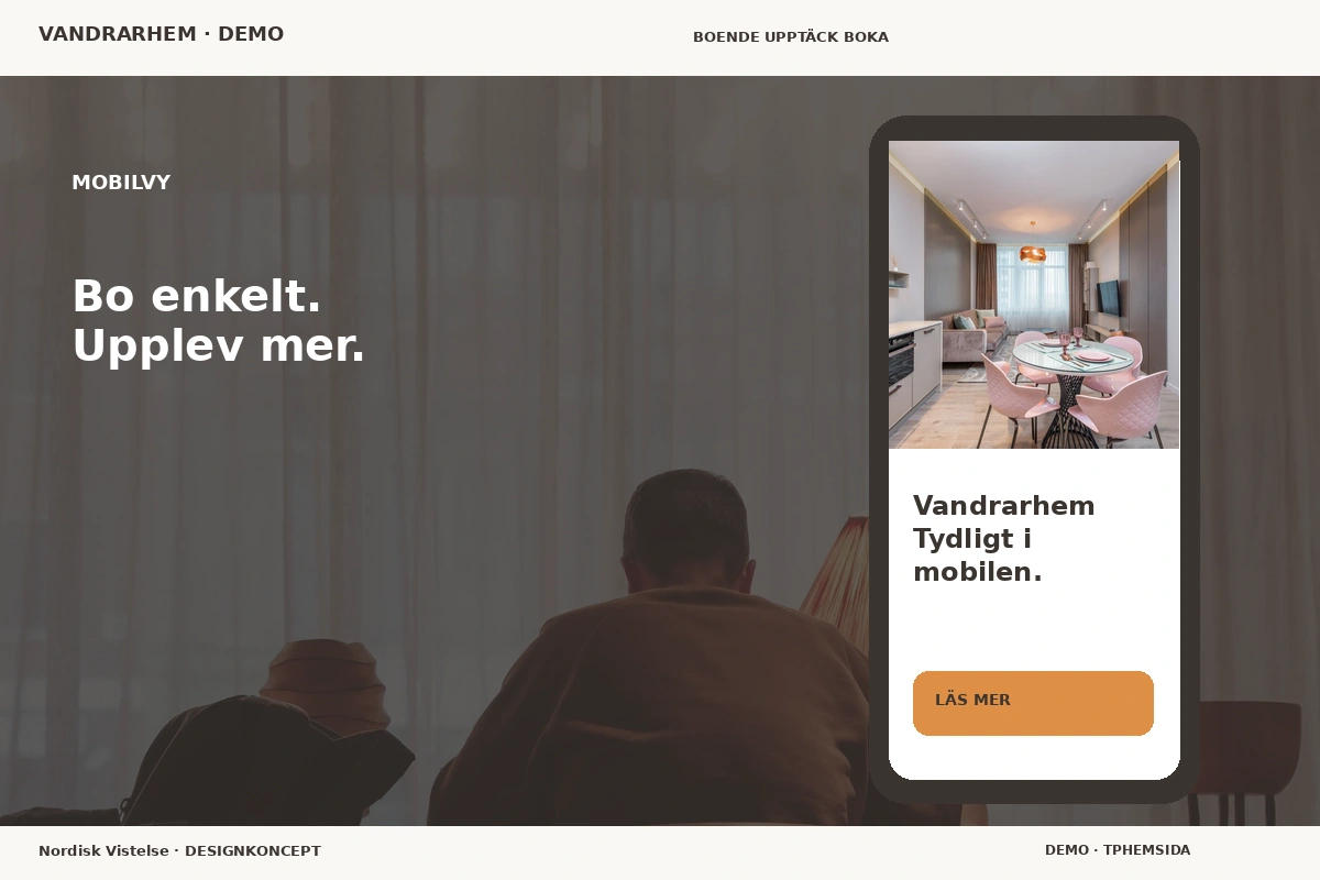 Nordisk Vistelse – Mobilvy för vandrarhem