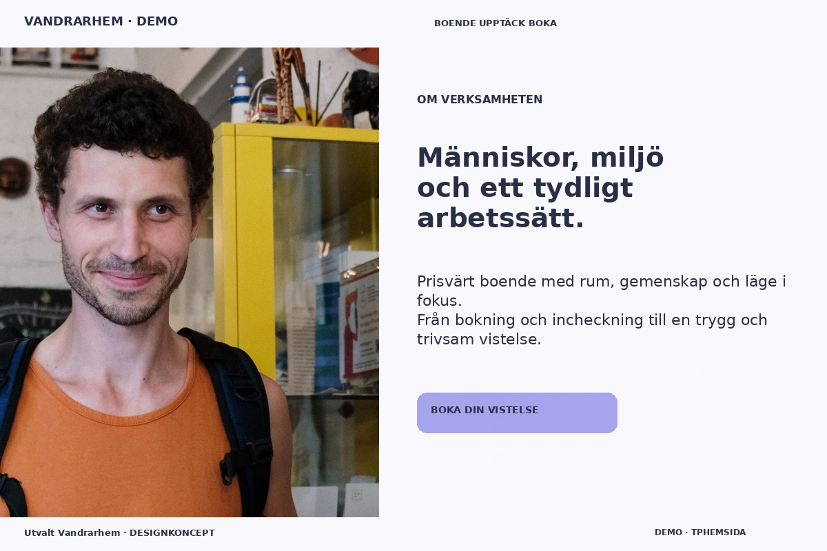 Utvalt Vandrarhem – Om verksamheten för vandrarhem