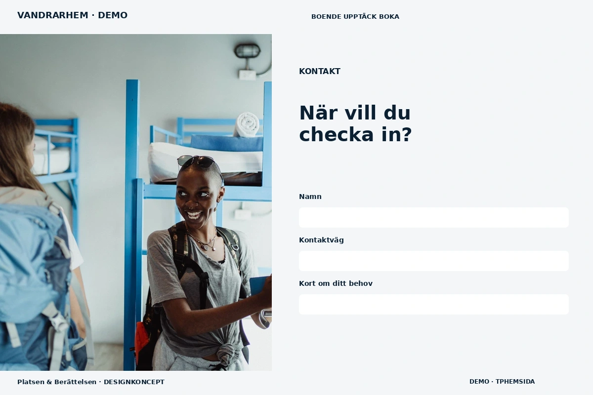 Platsen & Berättelsen – Kontakt för vandrarhem