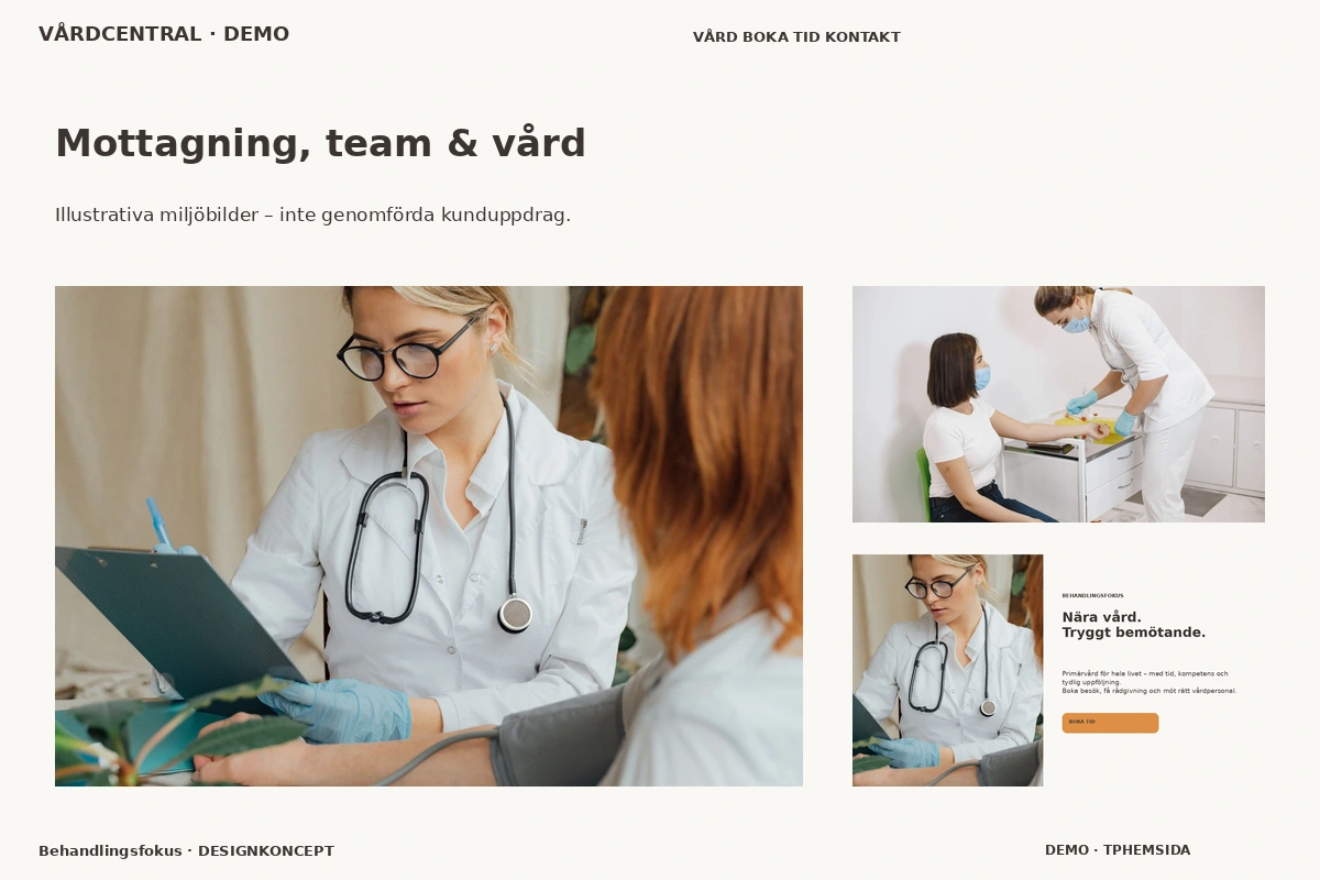 Behandlingsfokus – Mottagning, team & vård för vårdcentral