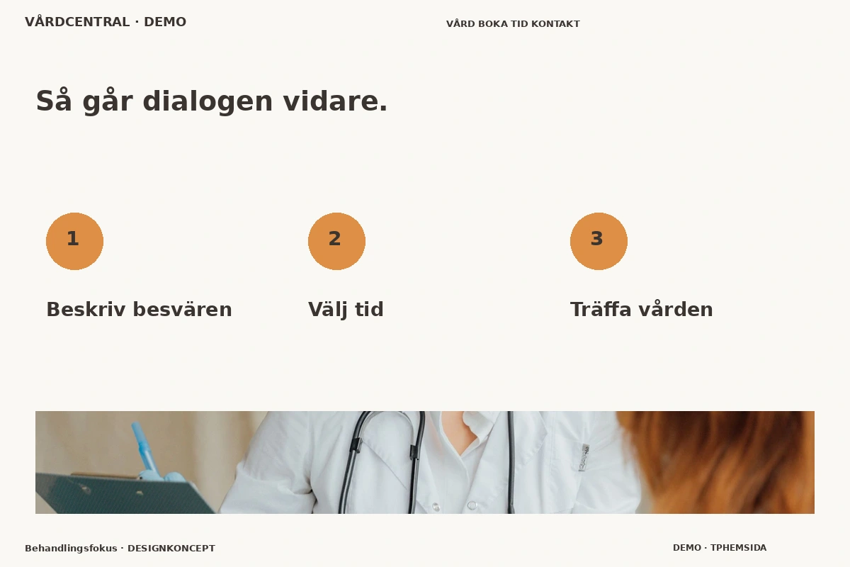 Behandlingsfokus – Så fungerar dialogen för vårdcentral
