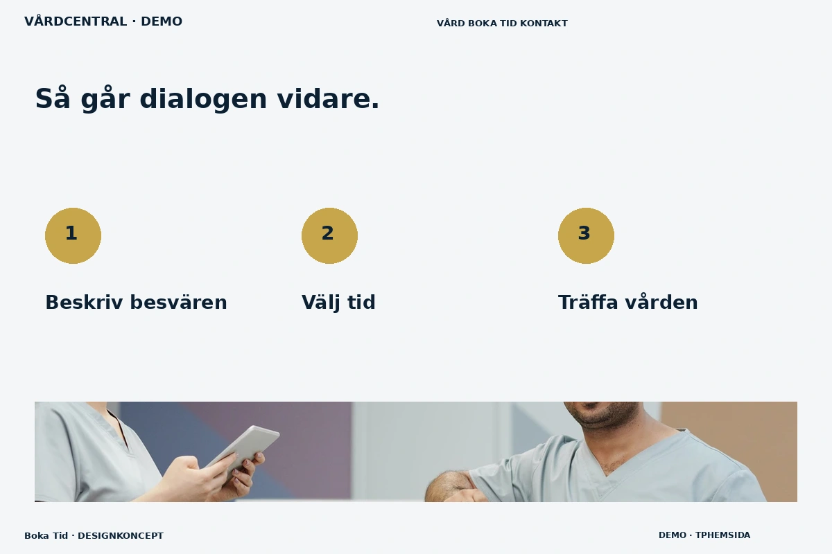 Boka Tid – Så fungerar dialogen för vårdcentral