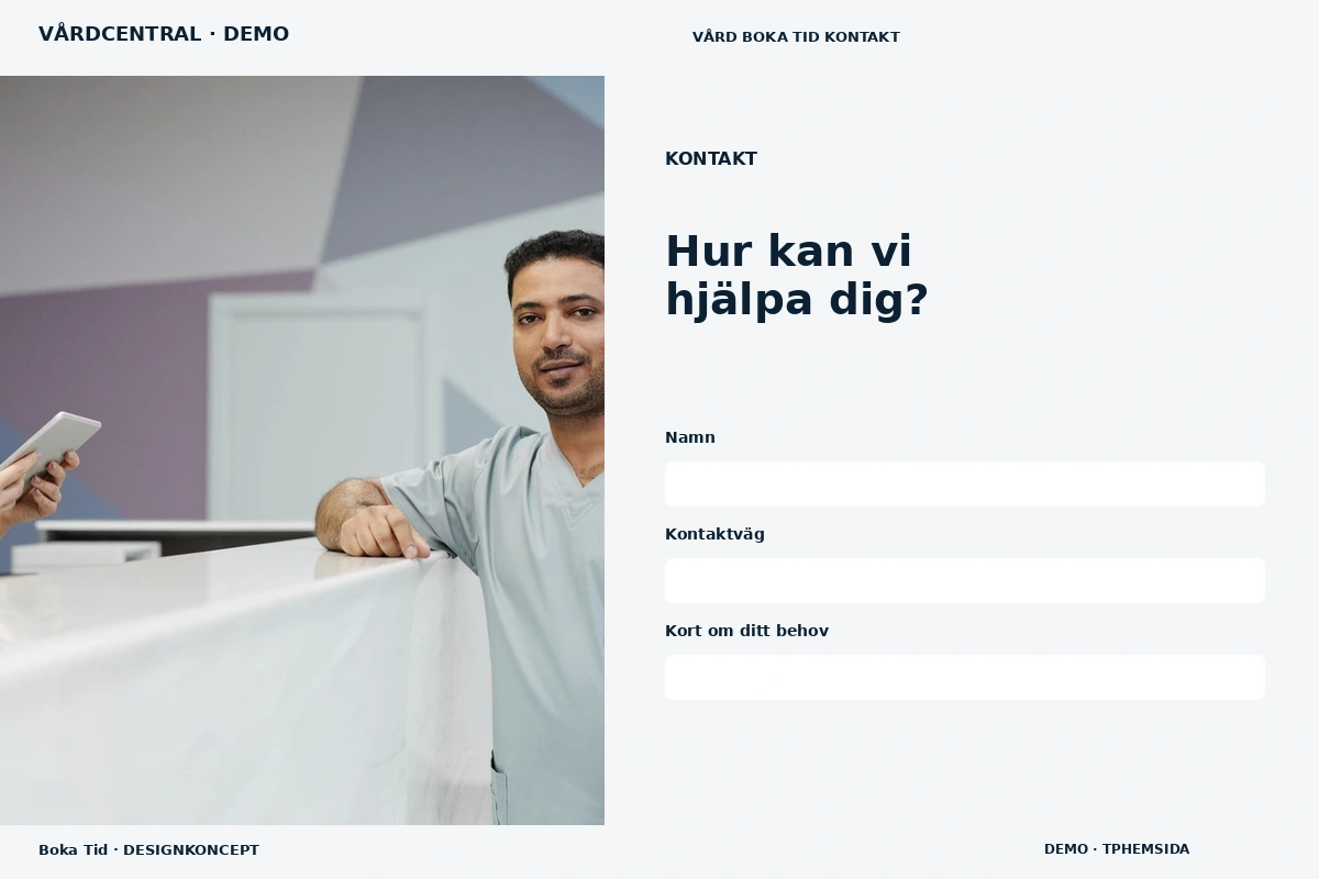 Boka Tid – Kontakt för vårdcentral