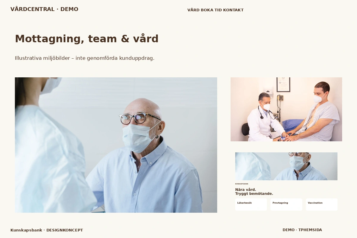 Kunskapsbank – Mottagning, team & vård för vårdcentral