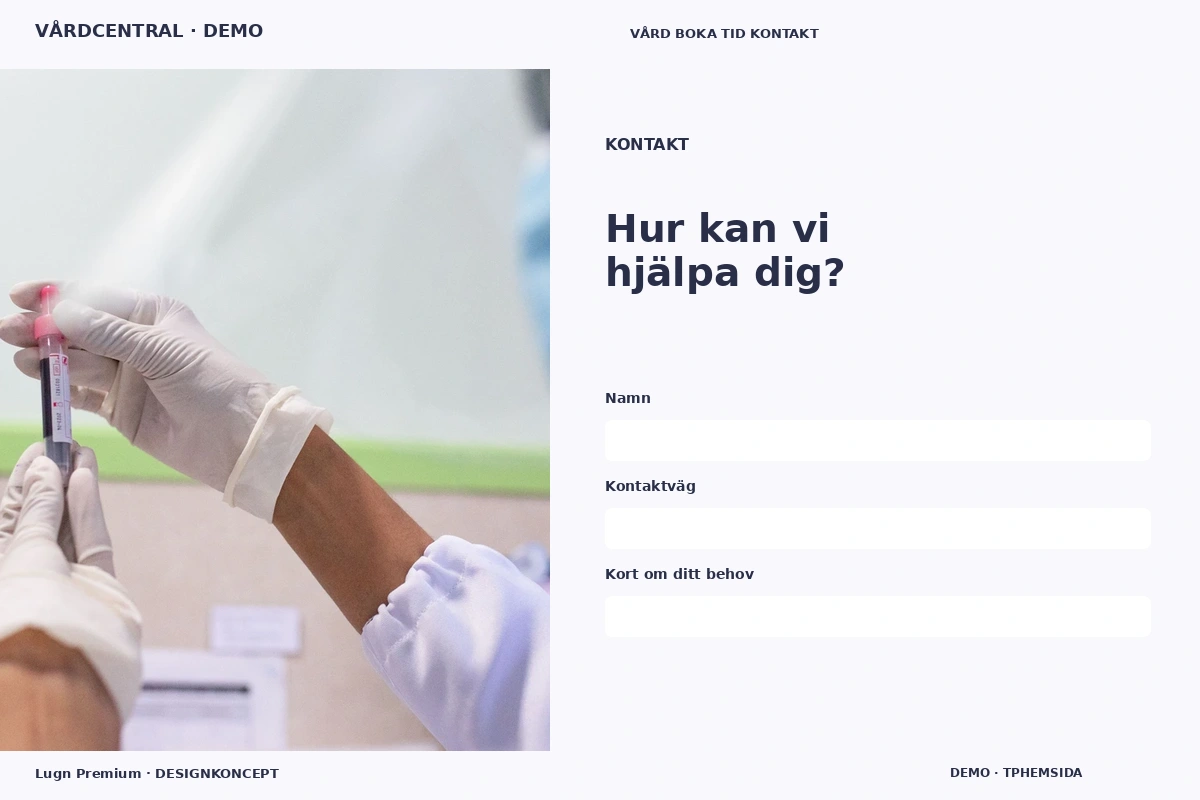 Lugn Premium – Kontakt för vårdcentral
