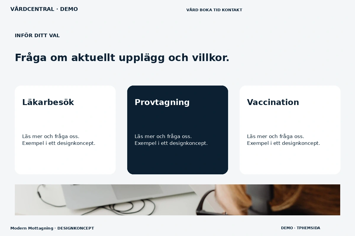 Modern Mottagning – Alternativ & villkor för vårdcentral