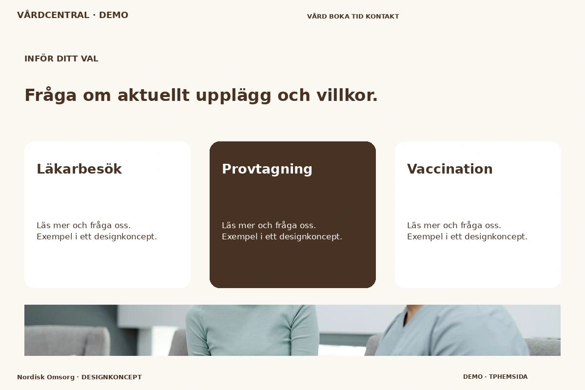 Nordisk Omsorg – Alternativ & villkor för vårdcentral