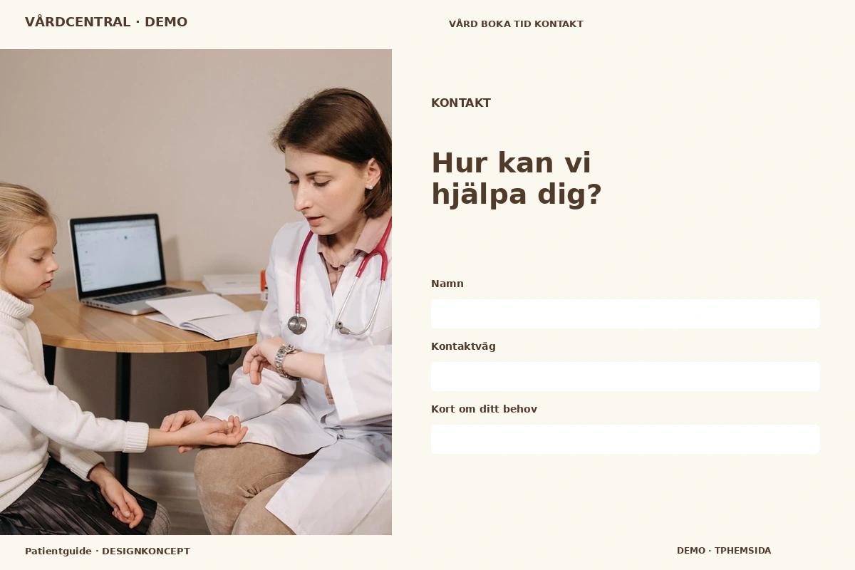 Patientguide – Kontakt för vårdcentral