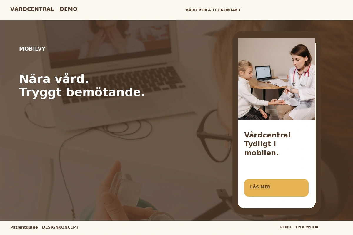 Patientguide – Mobilvy för vårdcentral