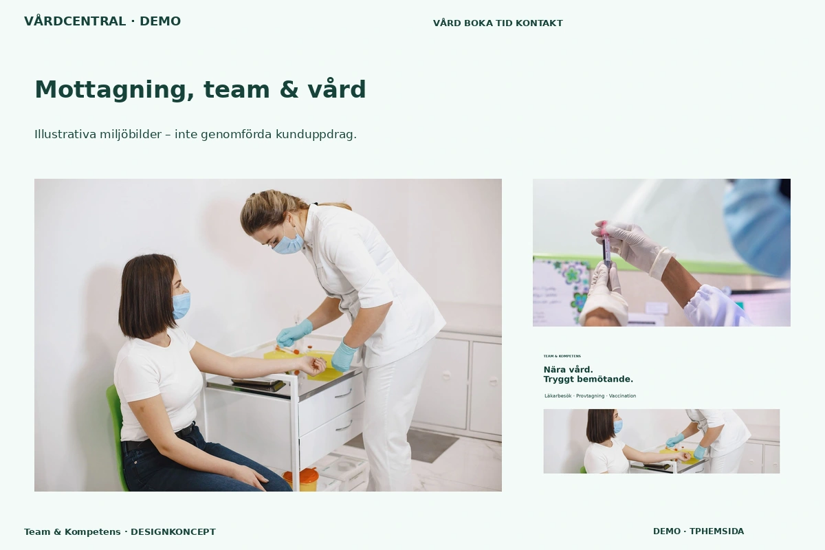 Team & Kompetens – Mottagning, team & vård för vårdcentral