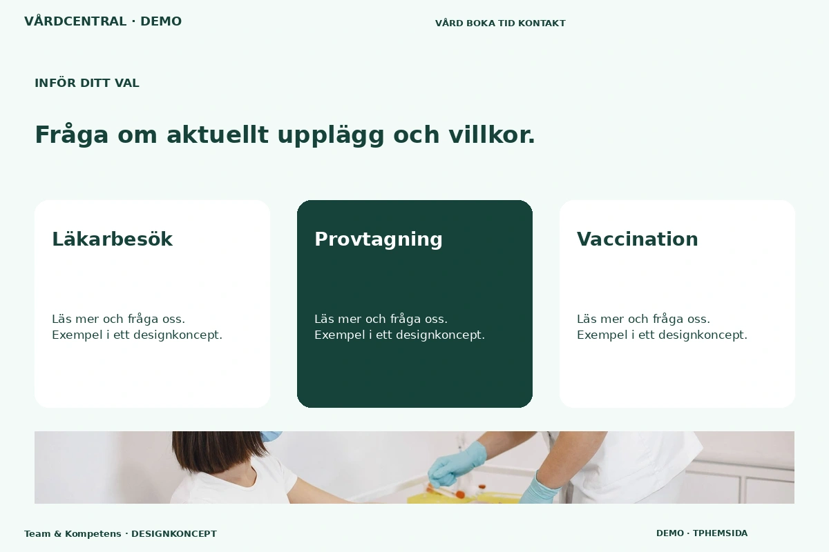 Team & Kompetens – Alternativ & villkor för vårdcentral
