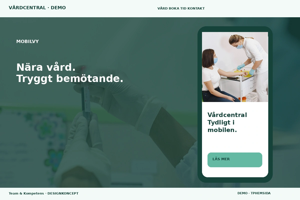 Team & Kompetens – Mobilvy för vårdcentral