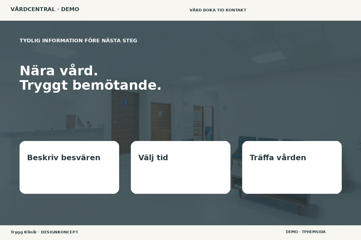Trygg Klinik – Inför ditt val för vårdcentral
