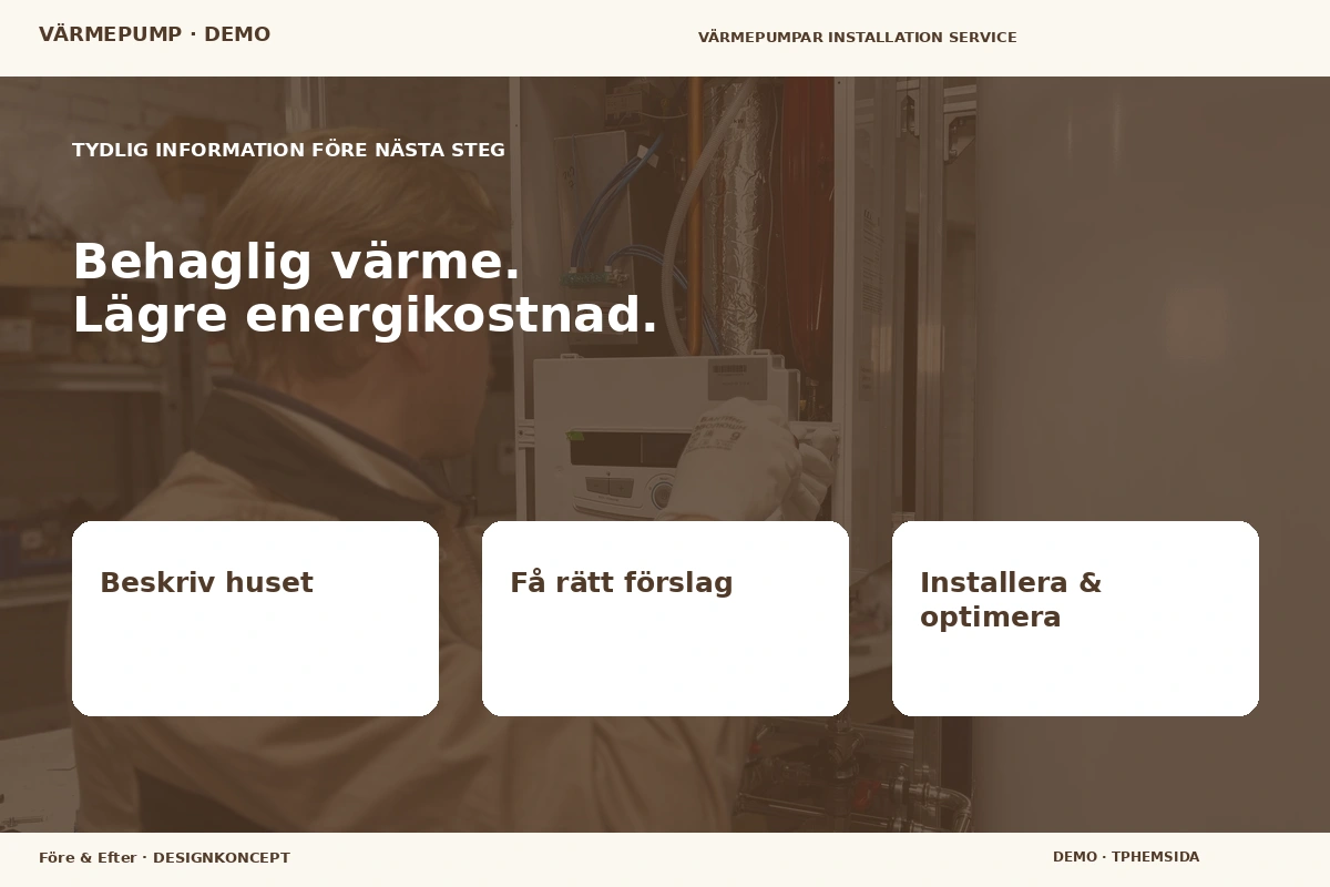 Före & Efter – Inför ditt val för värmepump