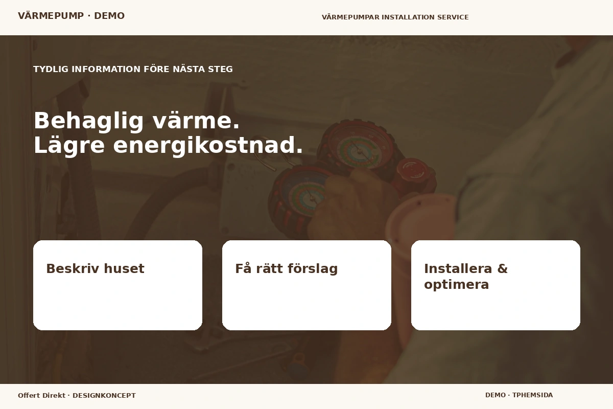 Offert Direkt – Inför ditt val för värmepump
