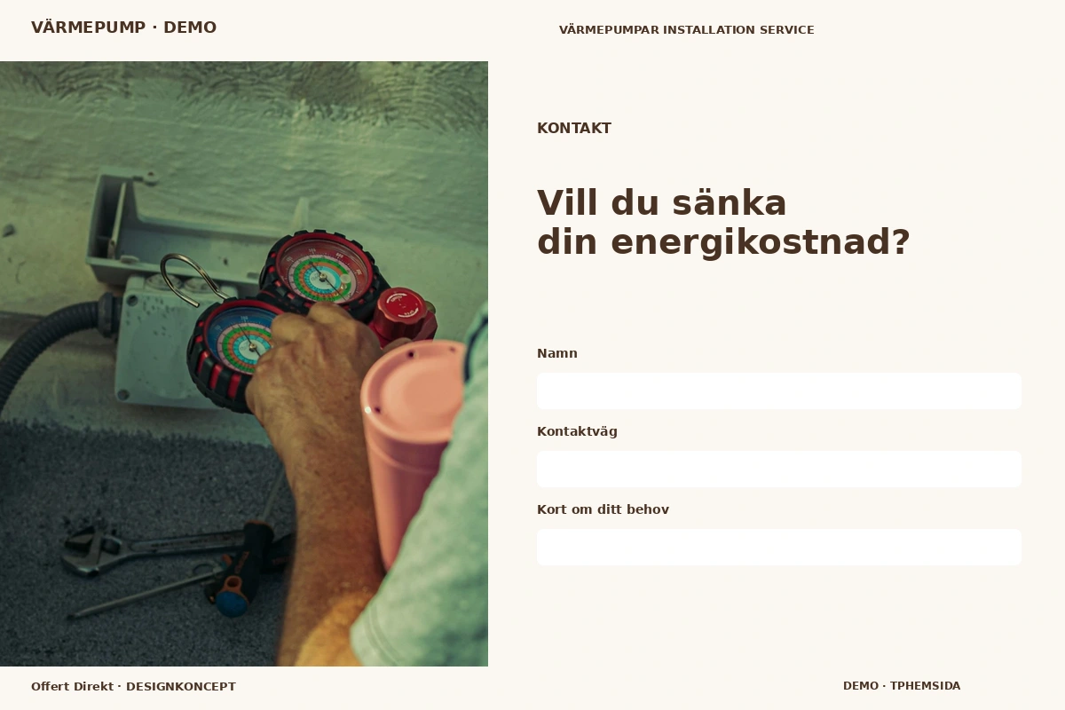 Offert Direkt – Kontakt för värmepump
