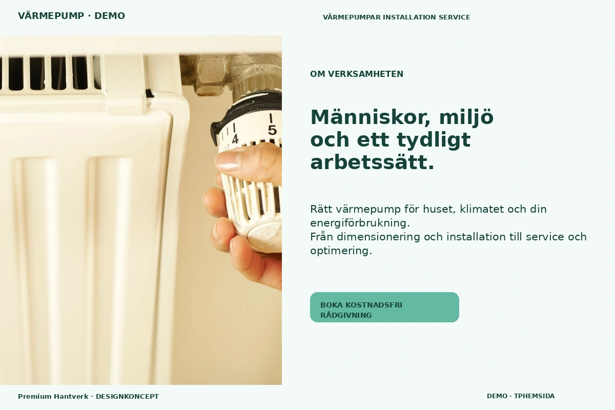 Premium Hantverk – Om verksamheten för värmepump
