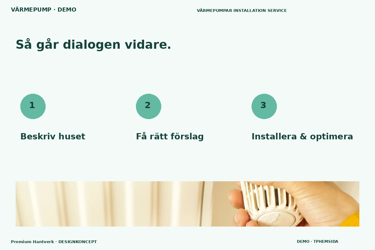 Premium Hantverk – Så fungerar dialogen för värmepump