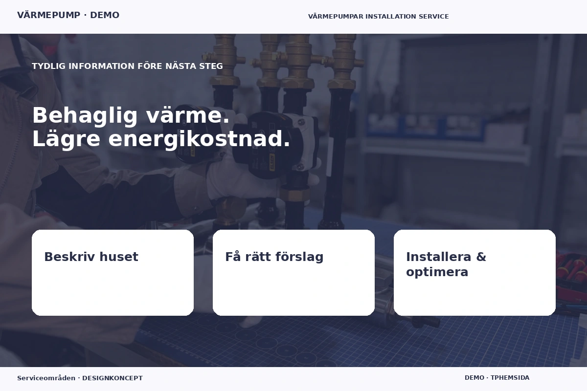 Serviceområden – Inför ditt val för värmepump